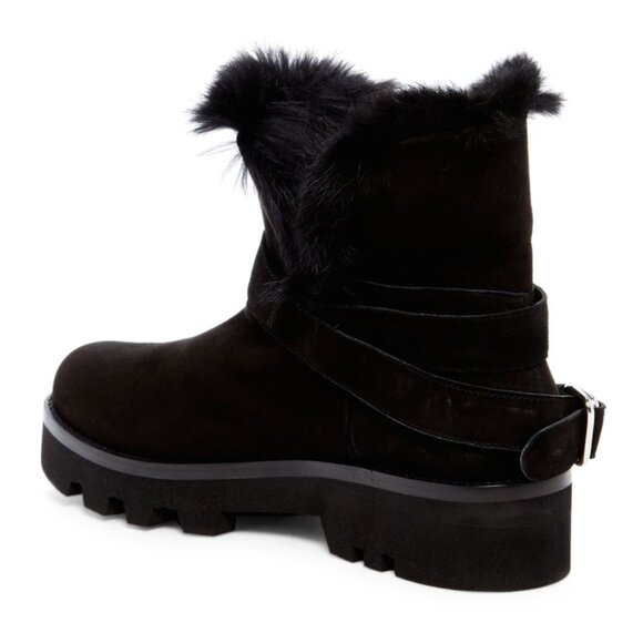 Rachel Zoe Voz Genuine Rabbit Fur Cuffed Bootie - Picture 3 of 3